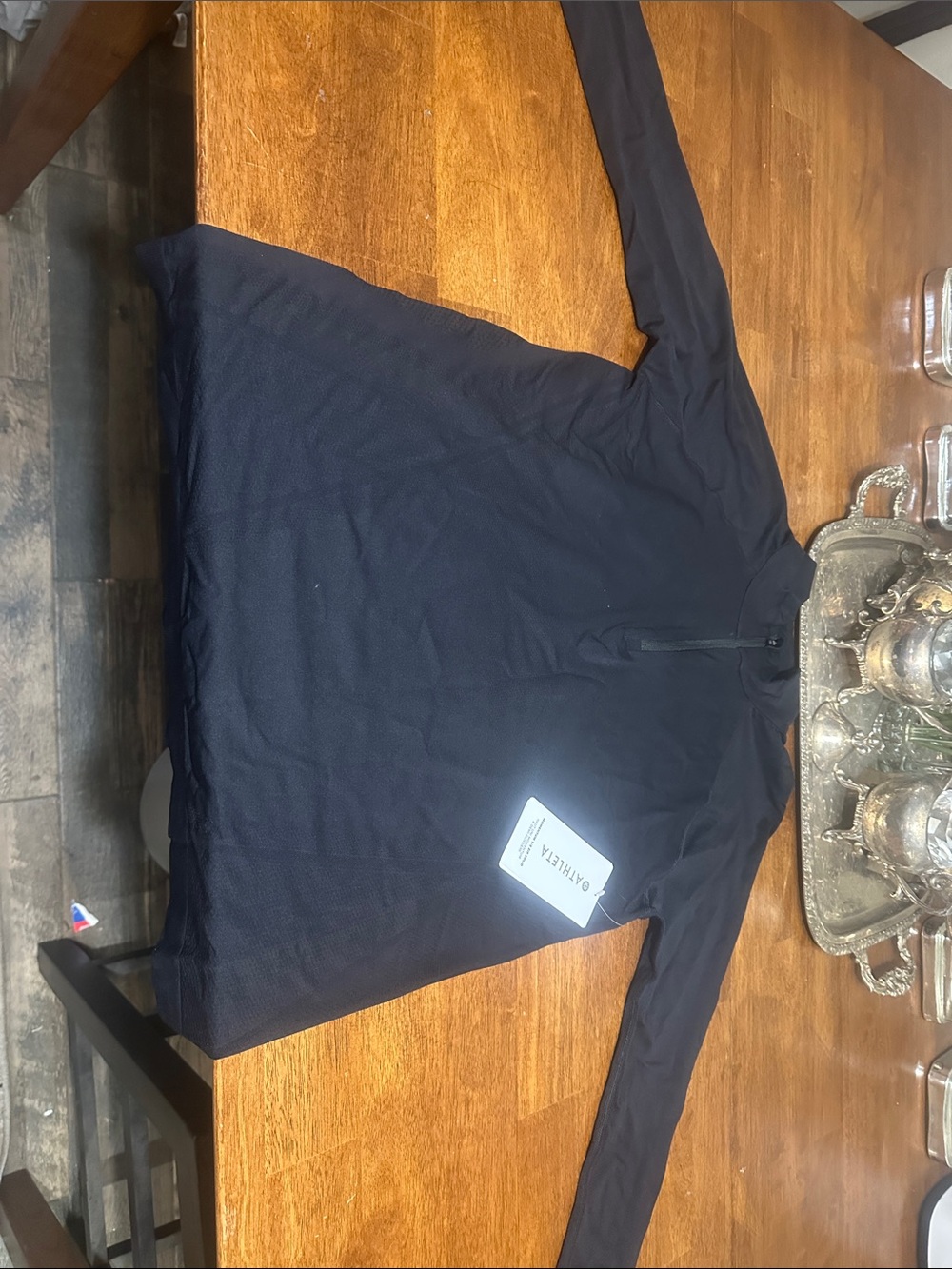 Athleta Black Momentum 1/2 Zip Pullover